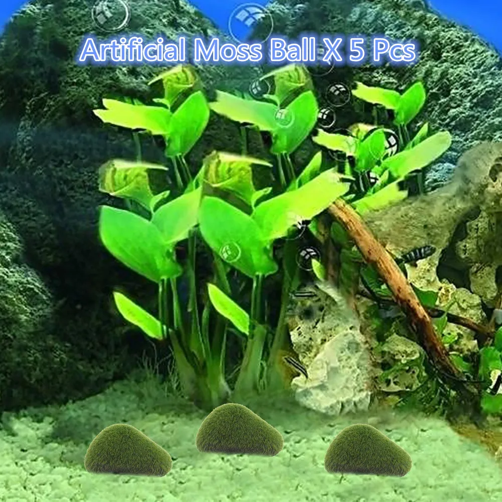 Орнамент мох шар пена аквариум мох шар аквариум 5 шт