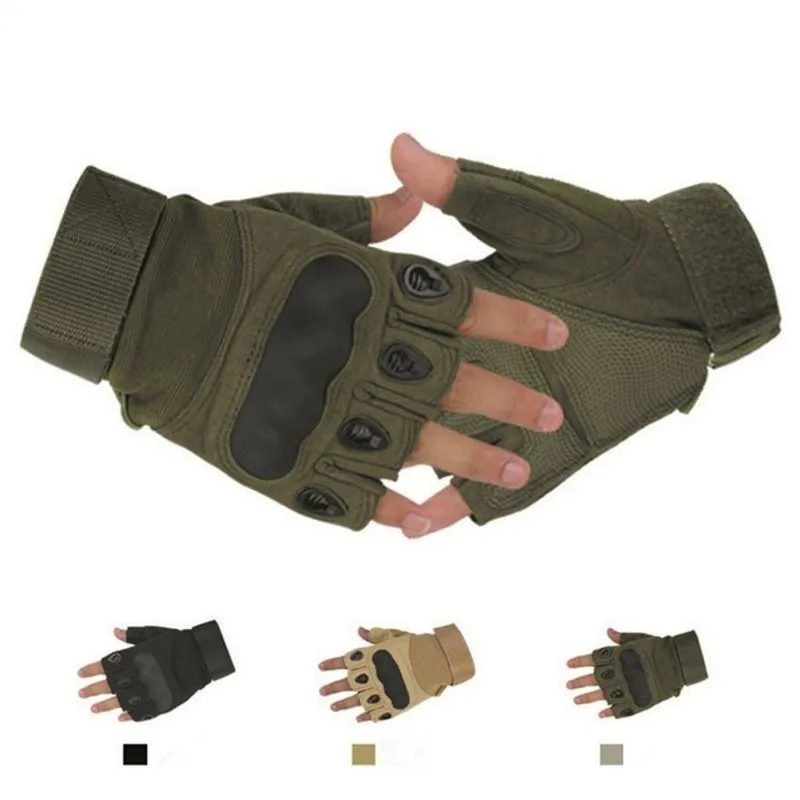 Новые мужские спортивные армейские военные тактические страйкбольные охотничьи перчатки с полупальцами