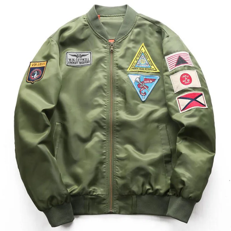 

2019 Autumn Men Bomber Flight Pilot Jacket Men Ma-1 Flight Jacket Pilot Air Force Male Army Military Motorcycle Brand Outwear