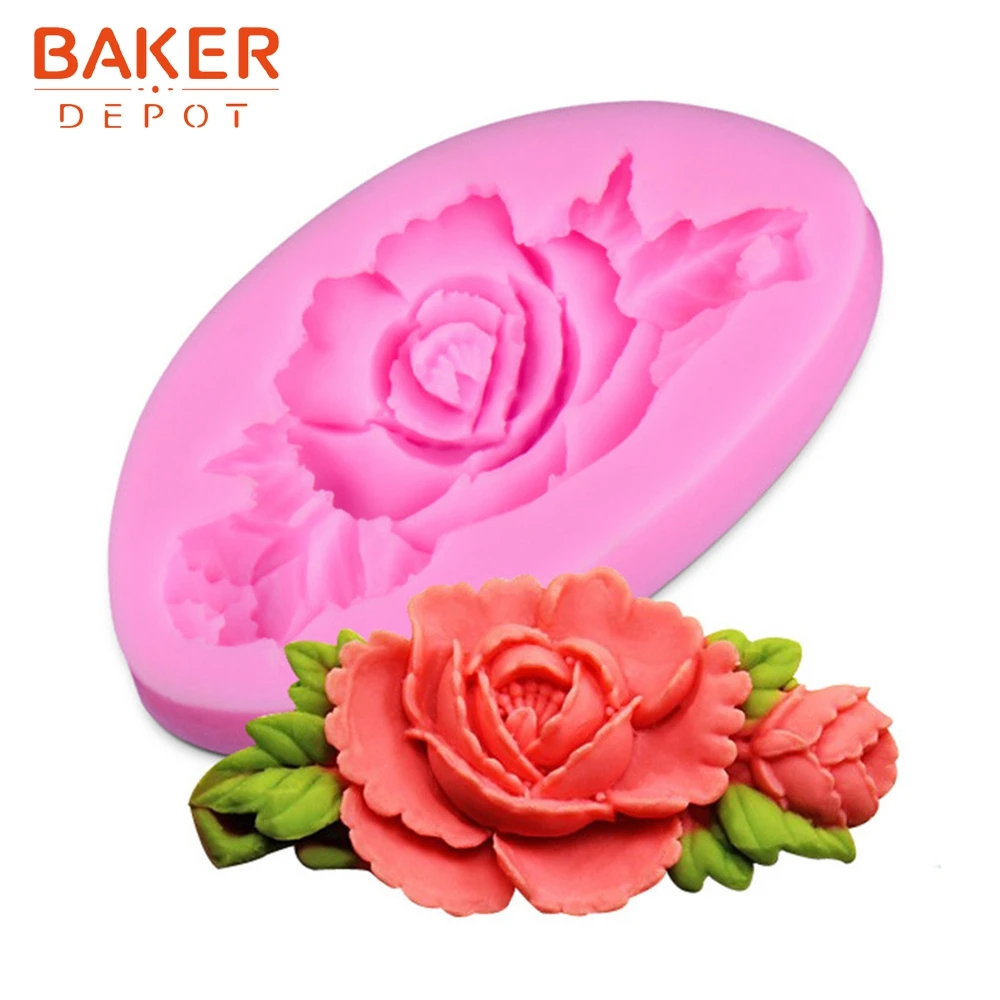

COOKNBAKE flower silicone fondant mold flowers shape chocolate candy form for cake decoration biscuit pastry gypsum DIY mould