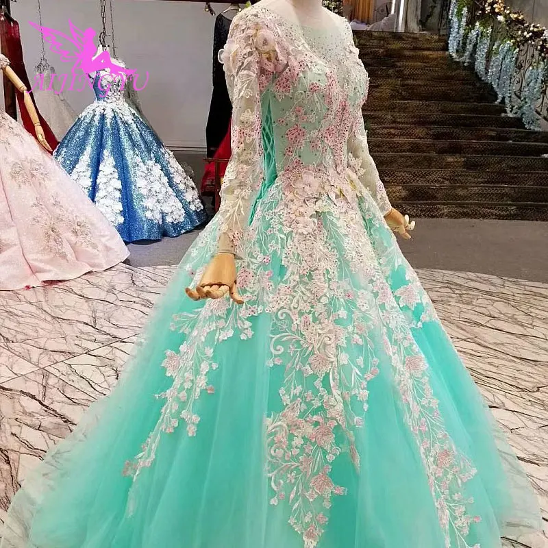 AIJINGYU платья с жемчужинами до пола шлейфом Guangzhou шнуровка Coutures Марокканское