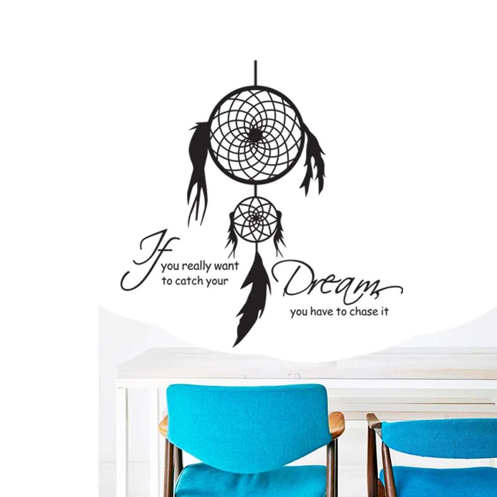 

Mysterious Dreamcatcher Feathers Wall Sticker Fashion Creative Personality Bedroom Living Room Home Decor Wall Mural