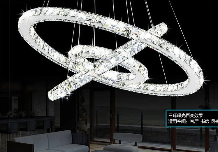 

2015 Modern LED crystal Chandelier for living room lighting Diamond ring Dining room crystal chandelier for home decoration