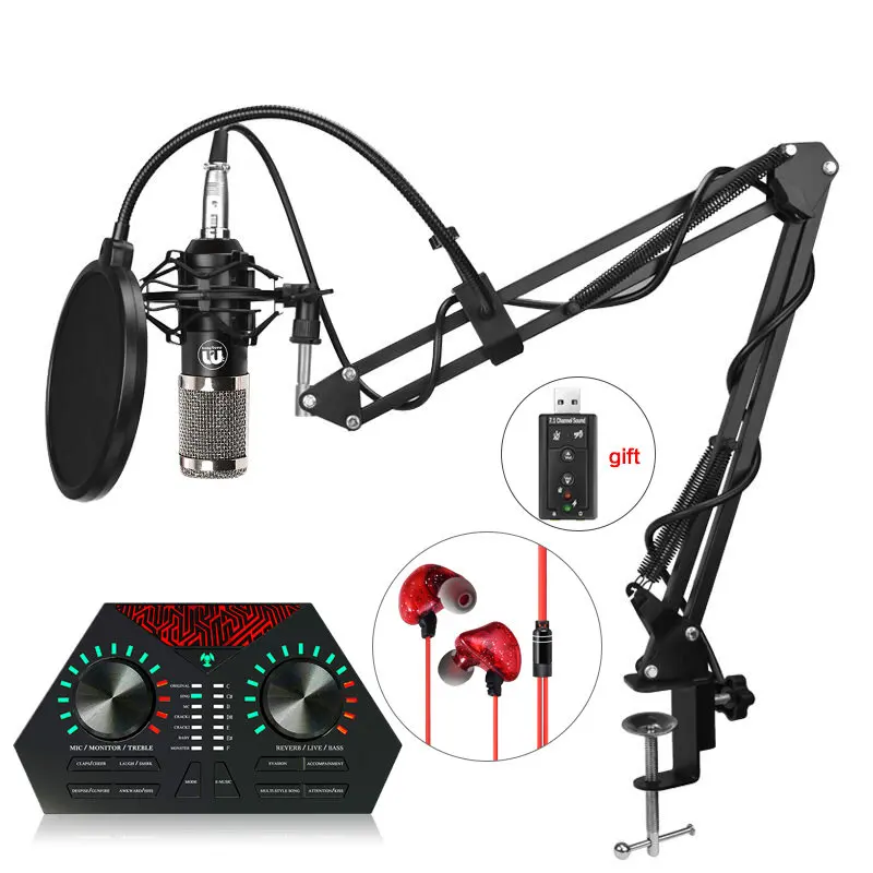 Портативный bm 800 конденсаторный микрофон Professional usb mic + подвес nb 35 Стенд звуковая