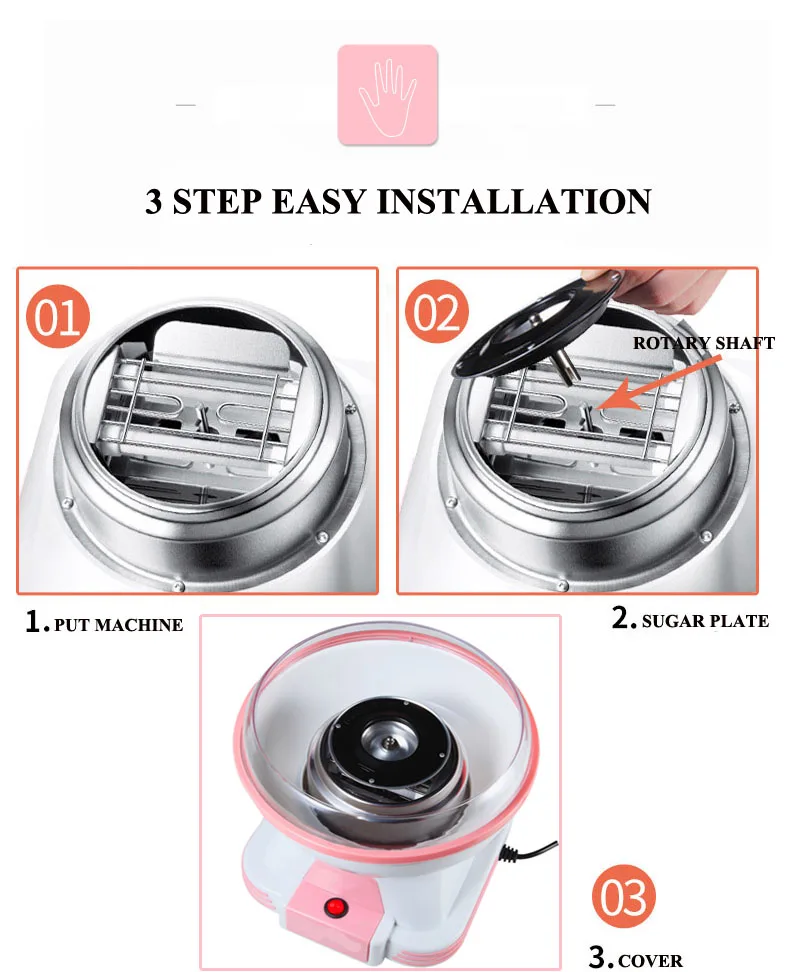 Электрическая модная машина для изготовления хлопковых конфет в форме цветка/машина для изготовления хлопковых конфет