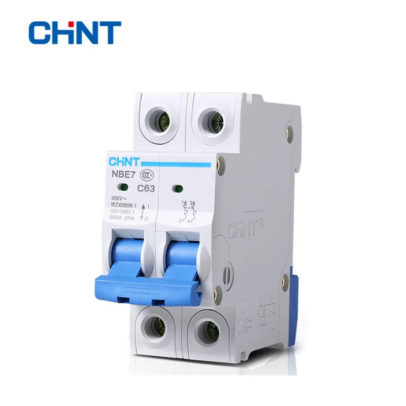 Electrical Small Circuit Breaker Home NBE7 2P 63A Air Switch C63
