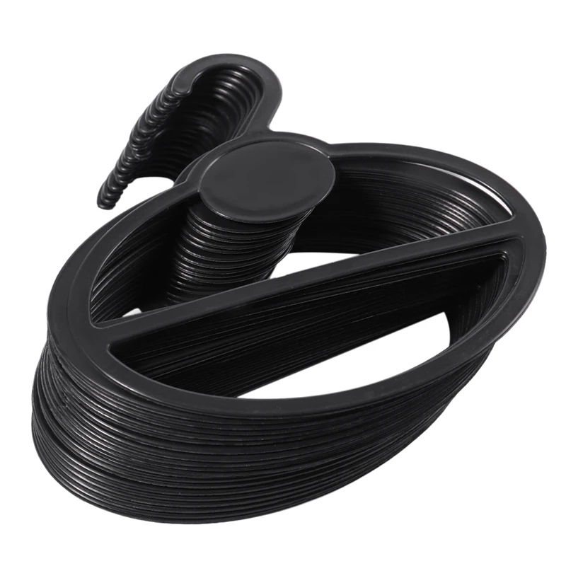

20x Scarf Shawl Tie Holder Organizer Oval Plastic Hangers Storage Hangers Black Size:13.5cm(Length)×12.5cm(Diameter)×13.5cm(He