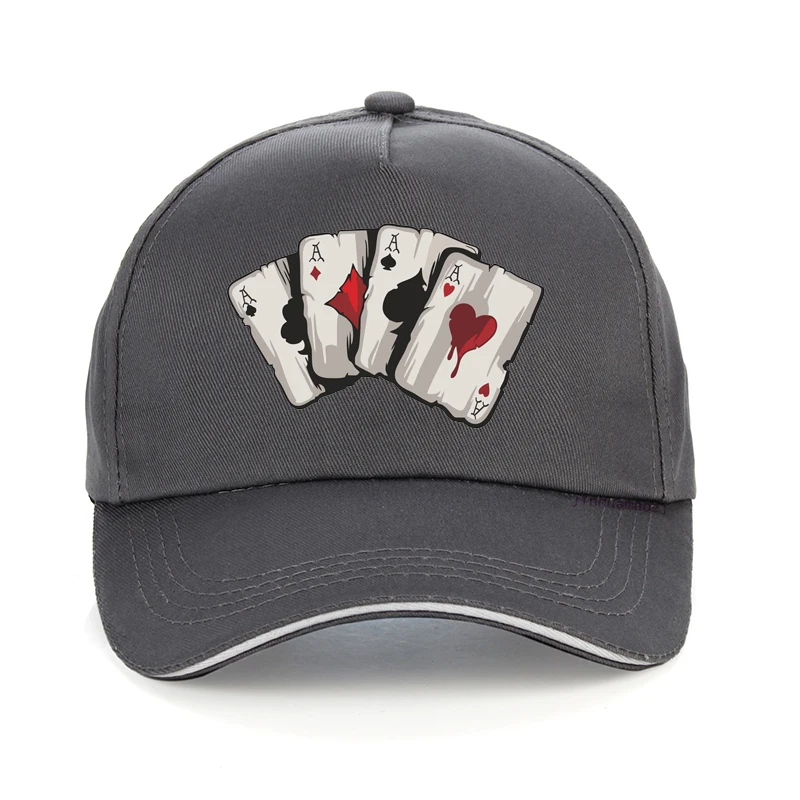 New design cartoon playing cards100%Cotton Dad cap Old Playing Card Baseball caps fashion Unisex adjustable snapback hat gorras