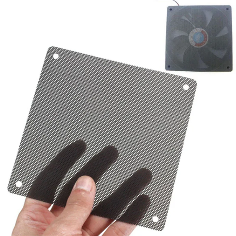 5 шт./лот 120 мм Cuttable черный ПВХ ПК пылезадерживающий фильтр для вентилятора пылезащитный чехол компьютер сетки