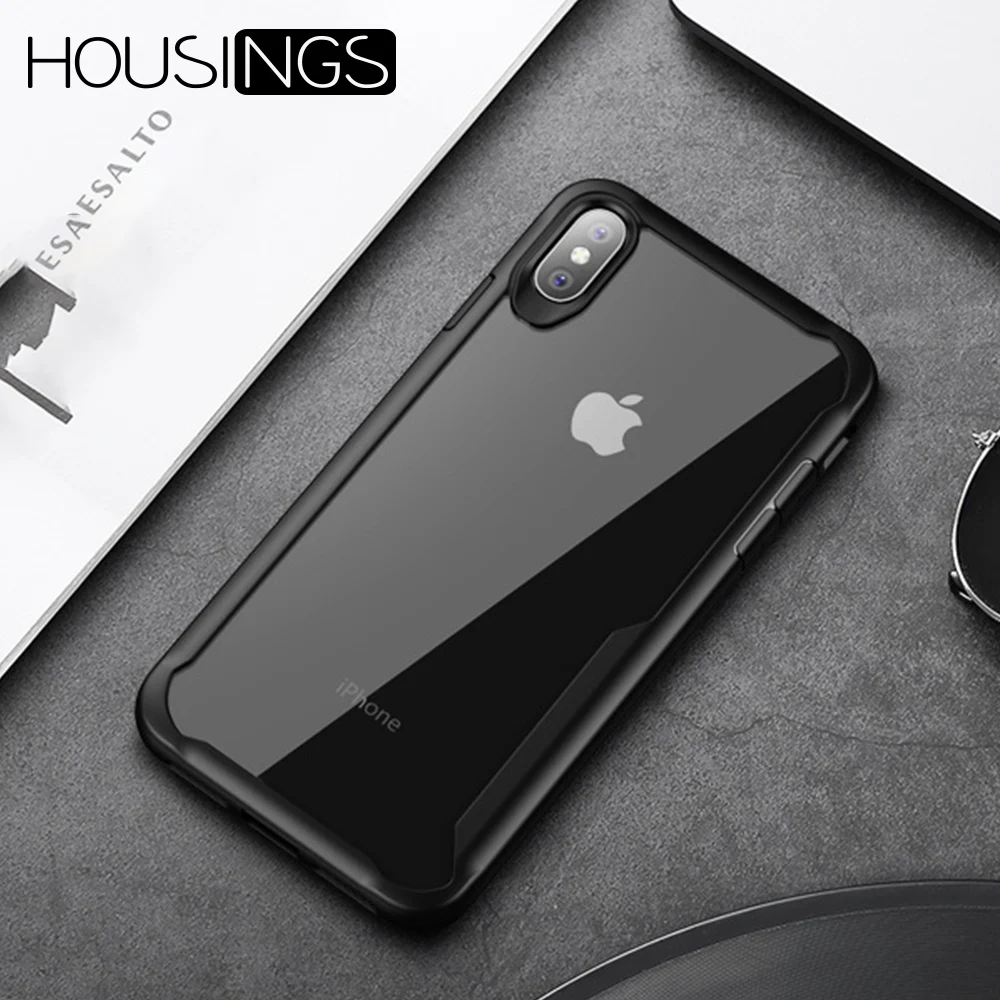 

Luxury Shockproof Armor Phone Case For iPhone 7 8 Plus Xs Max XR Transparent TPU Silicone Cover For iPhone X XS 6 6s Plus SE 5s