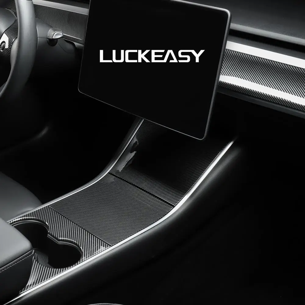LUCKEASY защитный патч для центральной панели управления автомобиля Tesla Model 3 2017 2020 ABS