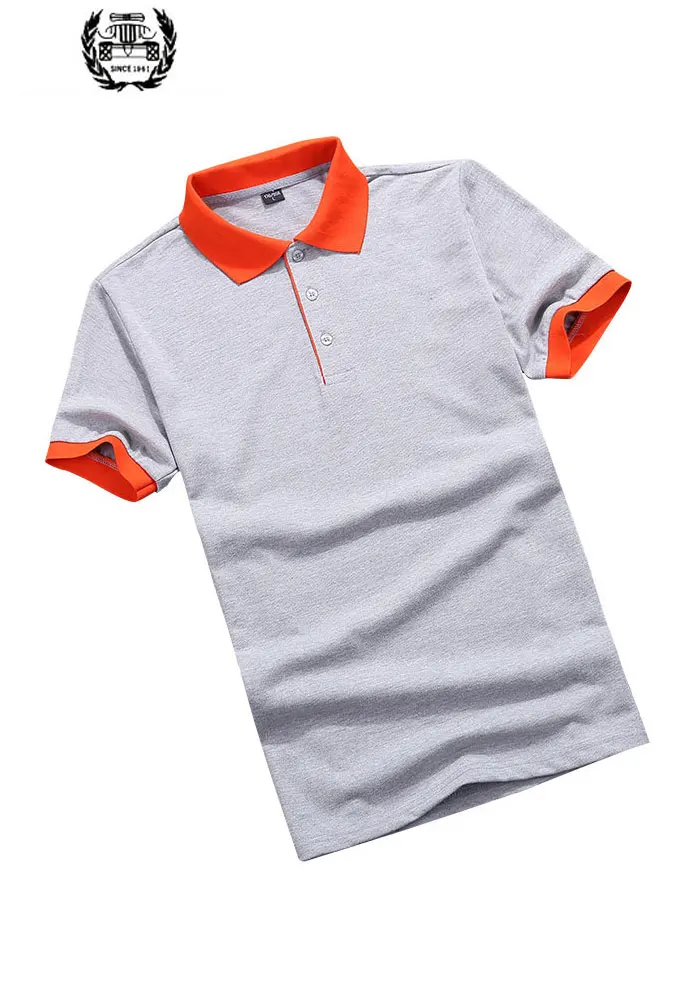 Summer Men's Contrast Color Cotton Polo Shirts Brand Fitness Tops Tees Short Sleeve Shirts Casual Black and White Men CLOTHES