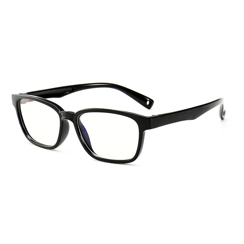 TR90 очки детские очки синий светофильтр блокирующие очки анти глазные УФ-очки для детей 3-12 лет - Цвет оправы: Black