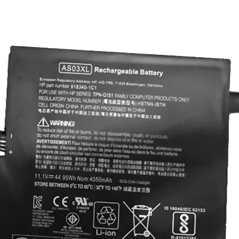 GZSM Аккумулятор для ноутбука AS03XL для hp HSTNN-IB7W Аккумулятор для ноутбука 918340-1C1 серии аккумулятор 11,1 V 44.95Wh