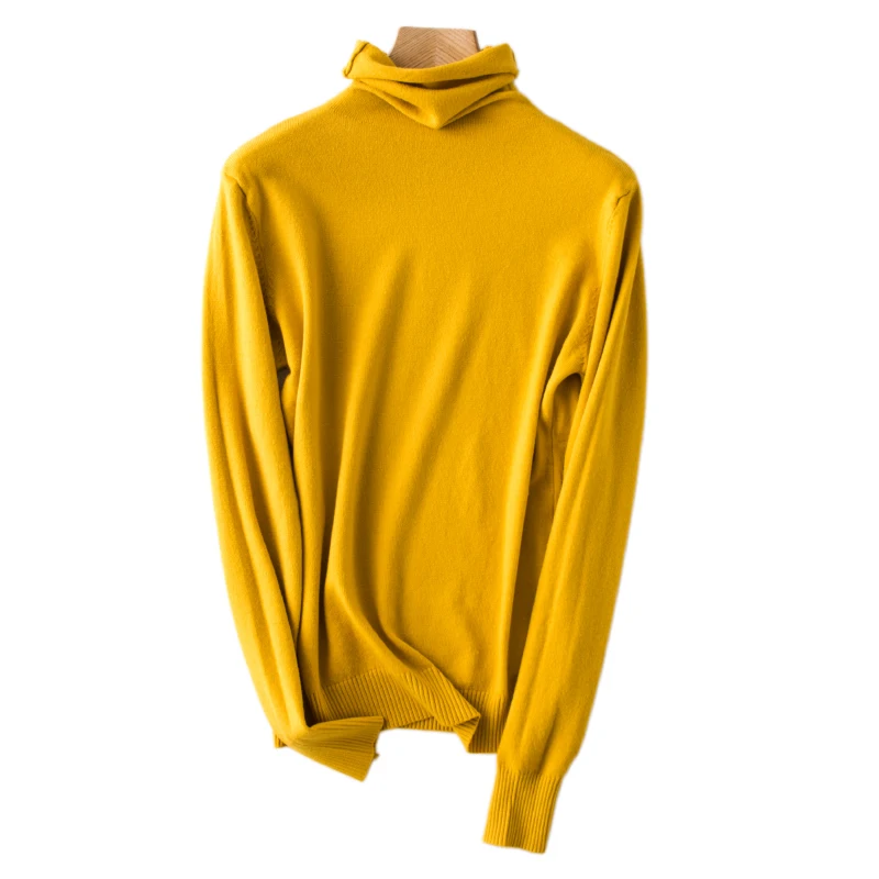 Günstige Wolle Gestrickte Basis Rollkragen Lose Gestrickte Pullover Frauen Tops Herbst Winter Rollkragen Pullover Weibliche Lange Ärmel Einfarbig