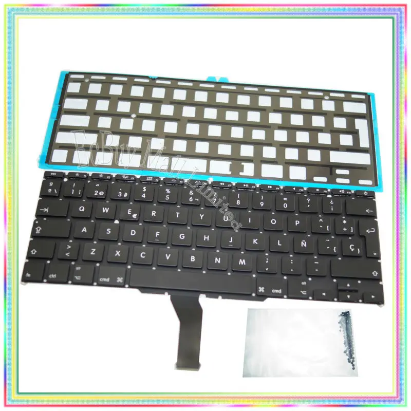 Brand new Spanish SP Keyboard with Backlight &amp keyboard screws for Macbook Air 11.6&quot A1370 A1465 2011-2014 Years | Компьютеры и