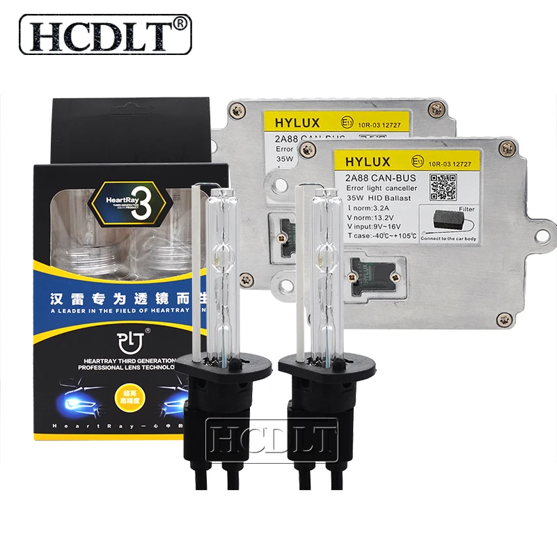 Hcdlt дооснащения 35 Вт Hylux Canbus HID Xenon комплект Hyluxtek 2A88 Canbus балласт 35 Вт HeartRay HID комплект H7 H1 H11 9012 D2H ксеноновая лампа