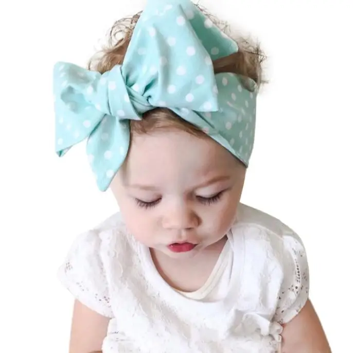 

Hair Head Hoop children headbands for girls pretty hair band Fashion Spot Headband Elastics For Newborns Elastic Hairband Y527