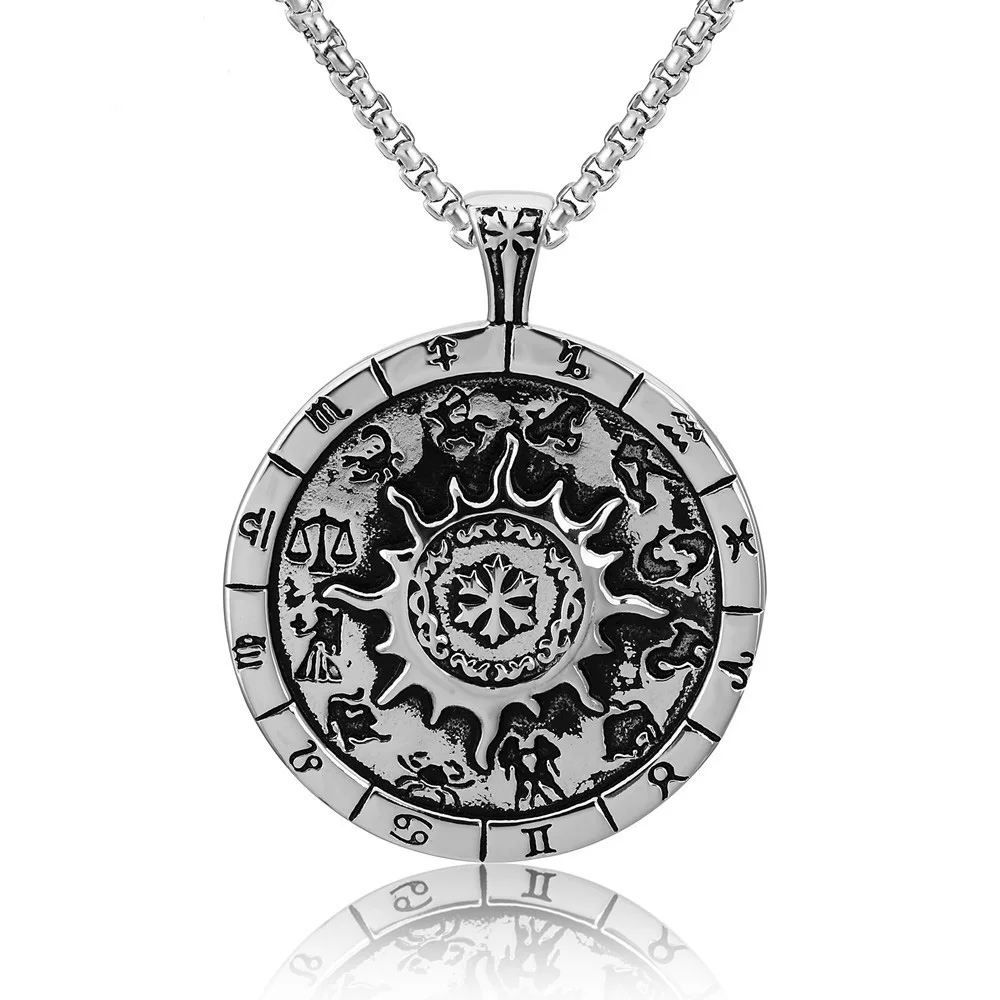 

Round Lotus Charm Good Luck Pendant Amulet Talisman Sign Pendant Fashion Magic Jewelry Necklace Drop Shipping