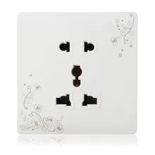 Роскошные AC 110~ 250 В Многофункциональный 5 отверстий стены электрической розетки питания Выход Kempinski белого цвета и цвета слоновой кости