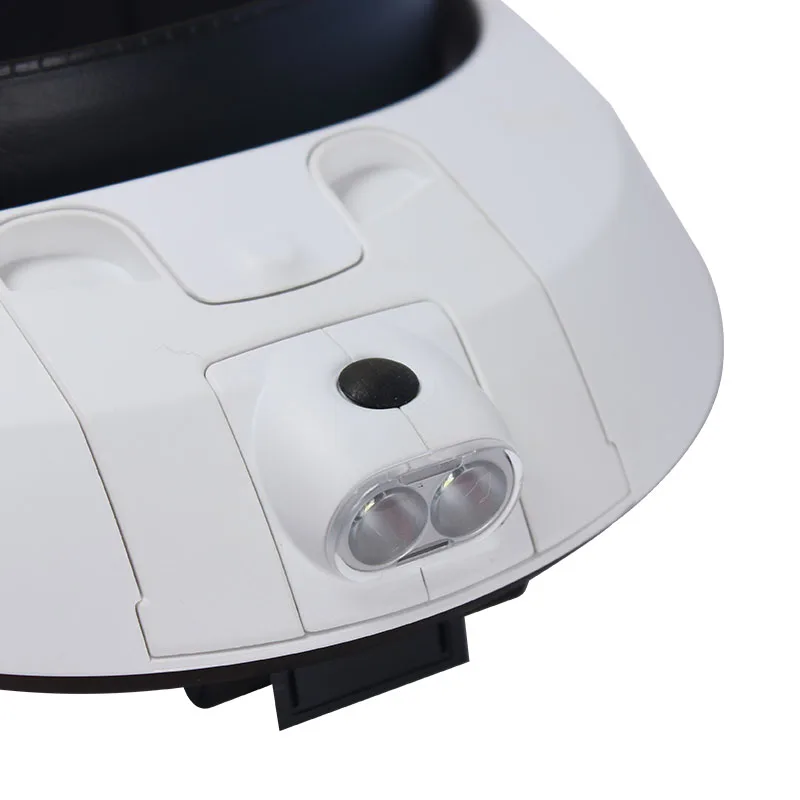 Buy Headband Binocular Magnifier Adjustable 5 Lens Eyeglasses 2 LED Repair Reading Magnifying Glass Third Hand Loupe Vision Aid Tool