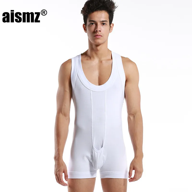 Aismz High quality Brand Male sexy Underwear Shapers Men's Bodysuits