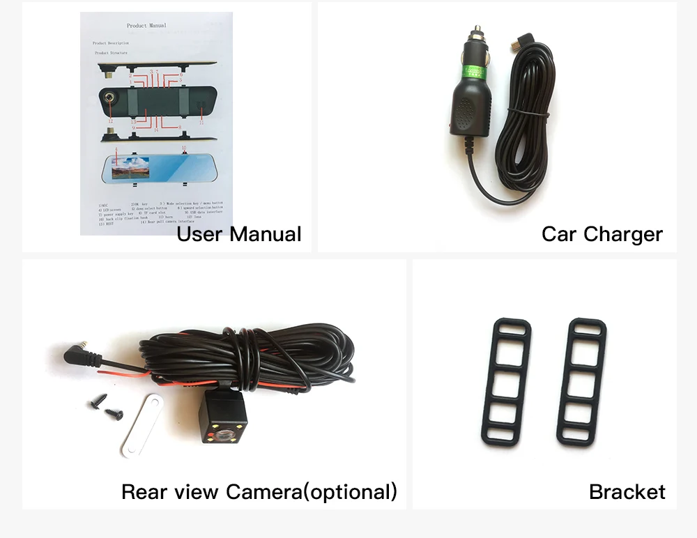 Dash cam4." 1080 P Автомобильное зеркало заднего вида, Автомобильный видеорегистратор, зеркало Full HD, двойная камера, автомобильная видеокамера, двойное зеркало, видеорегистратор