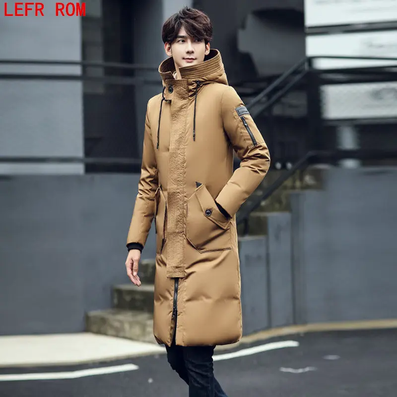 2017 Japanese Fashion Casual Men's Winter Color Hooded Down Jacket