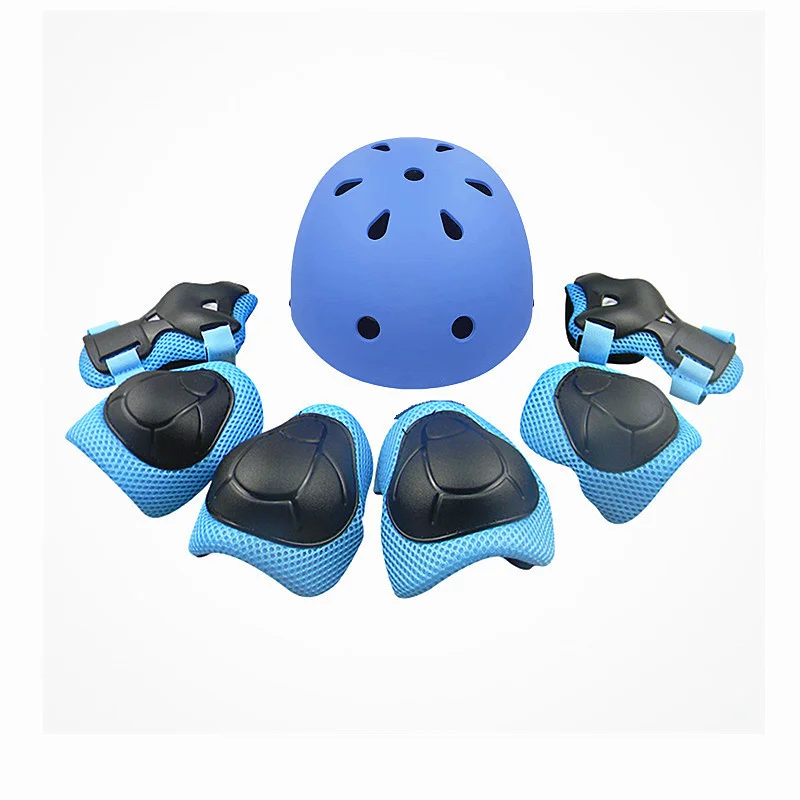 Комплект спортивной защиты для детей от 3 до 9 лет, наколенник для запястья, налокотники для катания на коньках, скейтборд, спортивный шлем для открытой местности