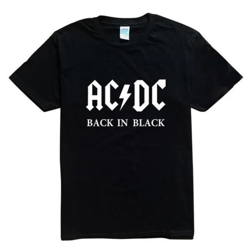 2017 nuevas Camisetas AC/DC band rock camiseta hombres acdc Camisetas gráficas impresión Casual Camiseta cuello redondo Hip Hop manga corta algodón Top