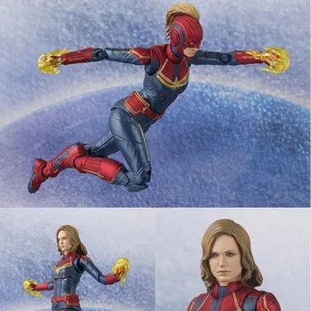 

Apaffa 20cm The Avengers Woman Captain Series PVC Action Figure Toys Woman Captain Figure Collectible Model Toys For Children