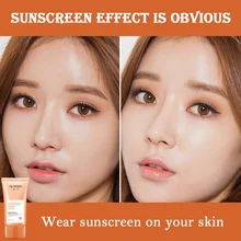 Солнцезащитный крем SPF50+ отбеливающий водонепроницаемый кожи антивозрастной увлажняющий контроль масла Длинный солнцезащитный крем длительного действия тональный крем для лица Уход за кожей