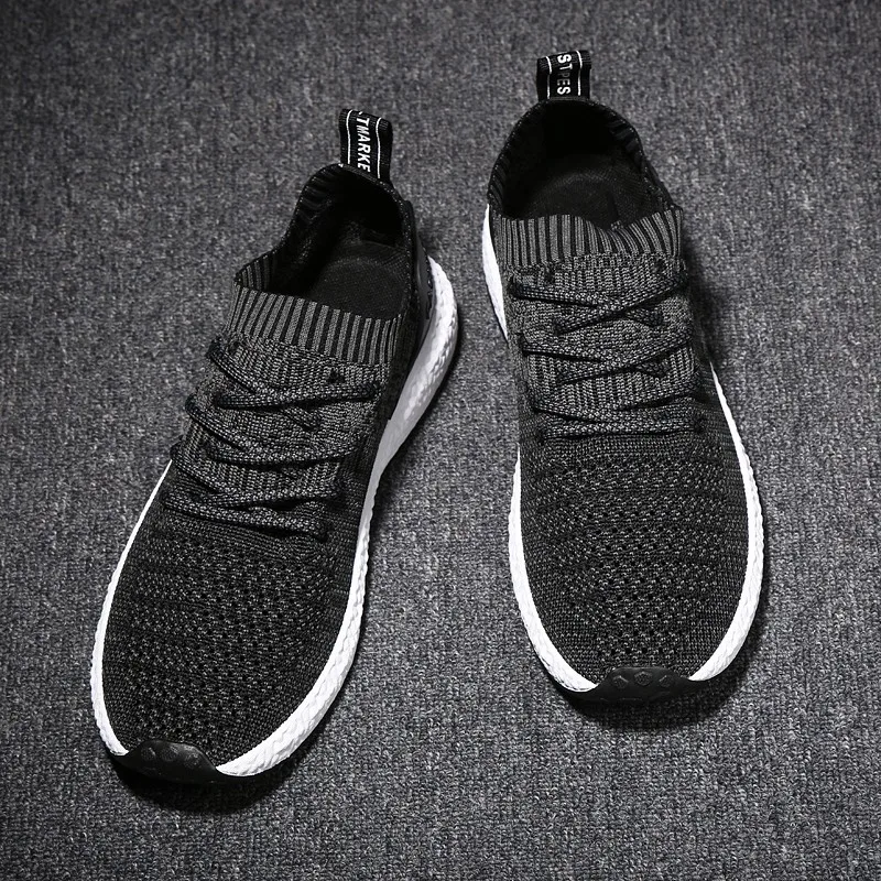 

Spring fashionable men's breathable leisure net shoes air cushion soft sole trend comfortable lace leisure running shoes