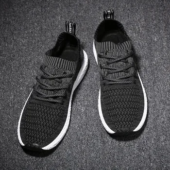 

Spring fashionable men's breathable leisure net shoes air cushion soft sole trend comfortable lace leisure running shoes