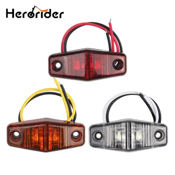 

1 Pcs LED Side Marker Light Clearance Lamp 12V 24V E-marked Car Truck Trailer Piranha Caravan BUS Rear lamp lights Amber White