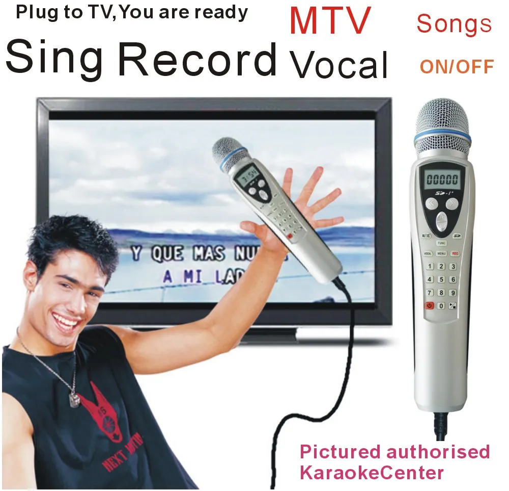 

Malay MTV Karaoke Microphone Player Magic Karaoke Microphone System, Portable Sing Machine. One step add more song.