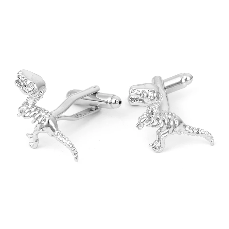 1 Pair Gentleman Men's Dinosaur Tyrannosaurus Skeleton Bone Cufflinks