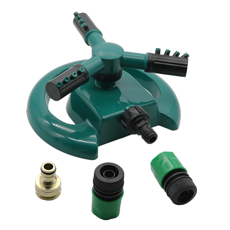 

Garden Sprinklers Rotary Three Arm Water Sprayer 360 Degree Automatic Rotating Water Sprinkler System with Quick Connector