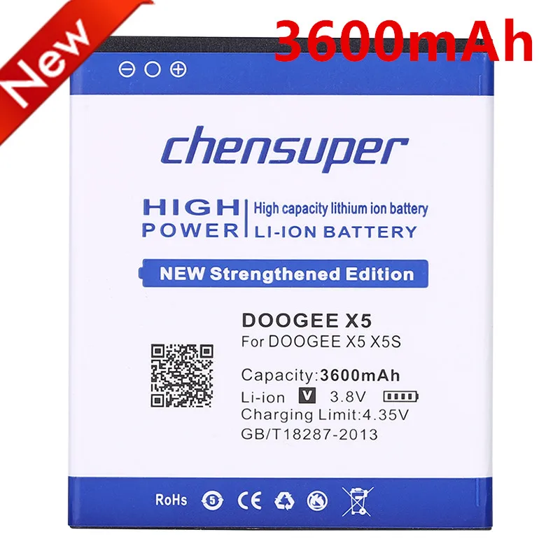 

new 3600mAh Mobile Phone Battery Use for DOOGEE X5 for DOOGEE X5S for DOOGEE X5 PRO phone