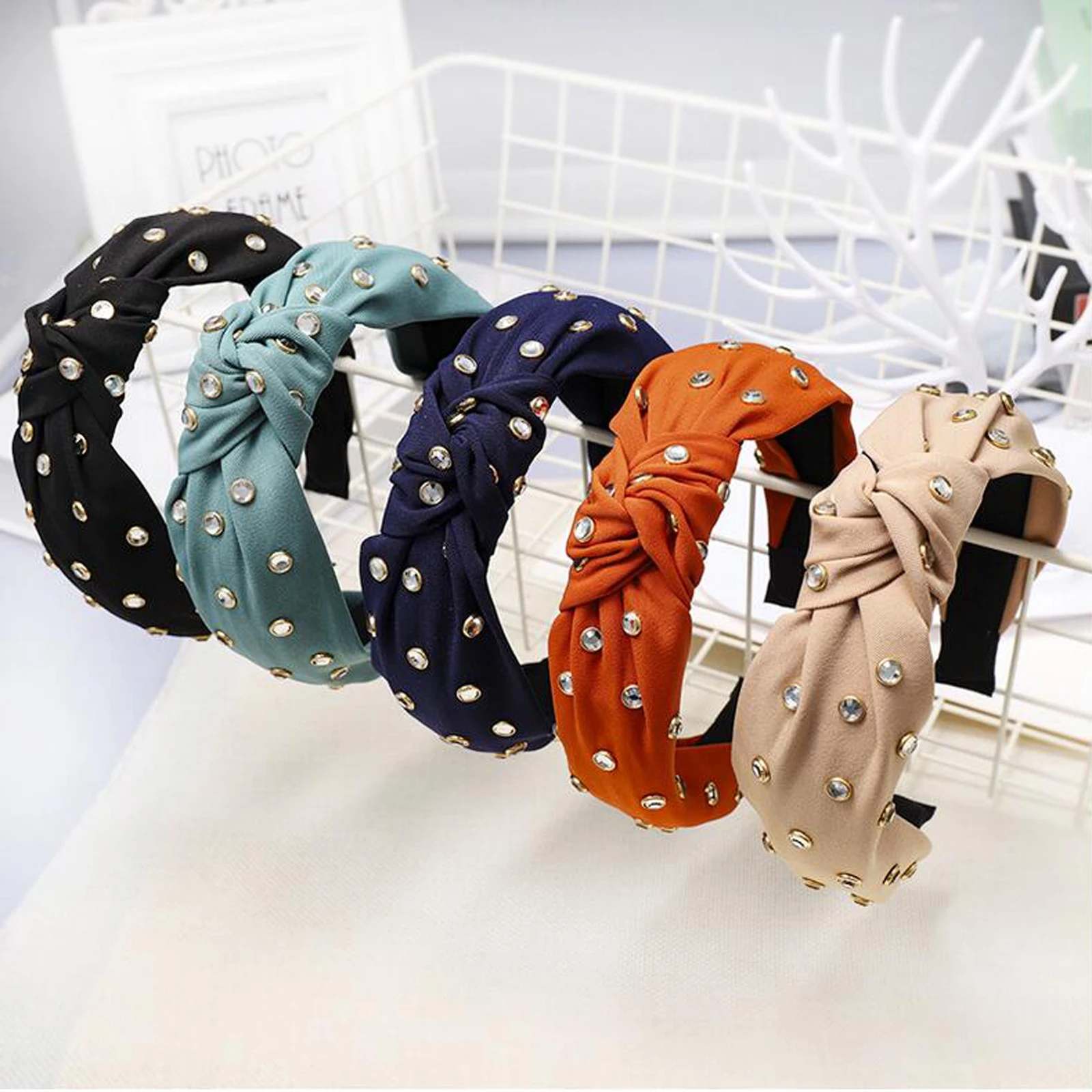 

Fashion Women Headband Rhinestone Hair Accessories For Adult Bohemia Hairband Shining Hair Hoop Drop Shipping