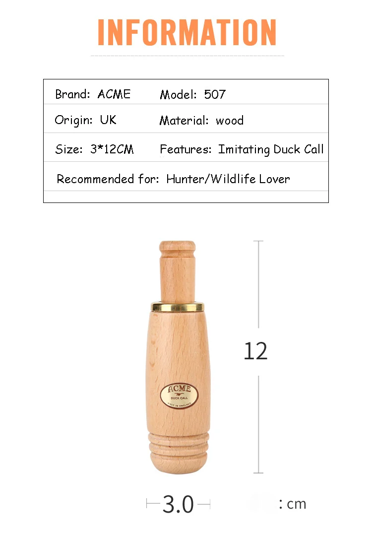 ACME 570 wooden hunting whistle imitating wild duck sound whistle training wild duck whistle