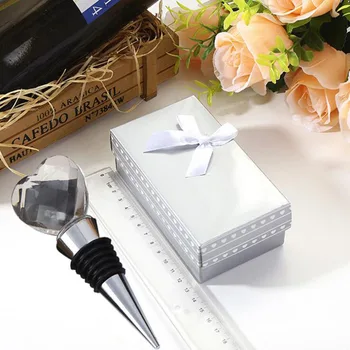 

10pcs/lot Party Favors Creative Gift Red Wine Stopper Heart Stone Baby Shower Wedding Souvenir Acc Promotion For Guests Gifts