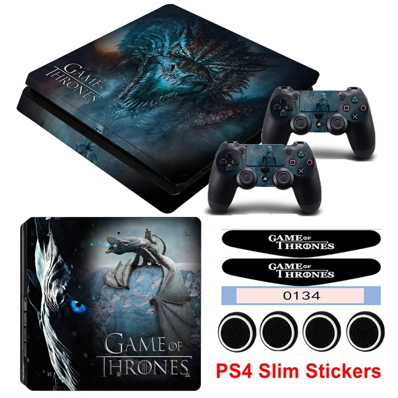 Наклейки для игровых приставок Playstation 4 Slim PS4 виниловые наклейки консоли и