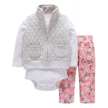 Summer Baby Girls Bodysuits Cotton Child 3-Pieces Sets Newborn Baby Clothing For 3-24 Months цена Summer Baby Girls Bodysuits Cotton Child 3-Pieces Sets Newborn Baby Clothing For 3-24 Months цены онлайн