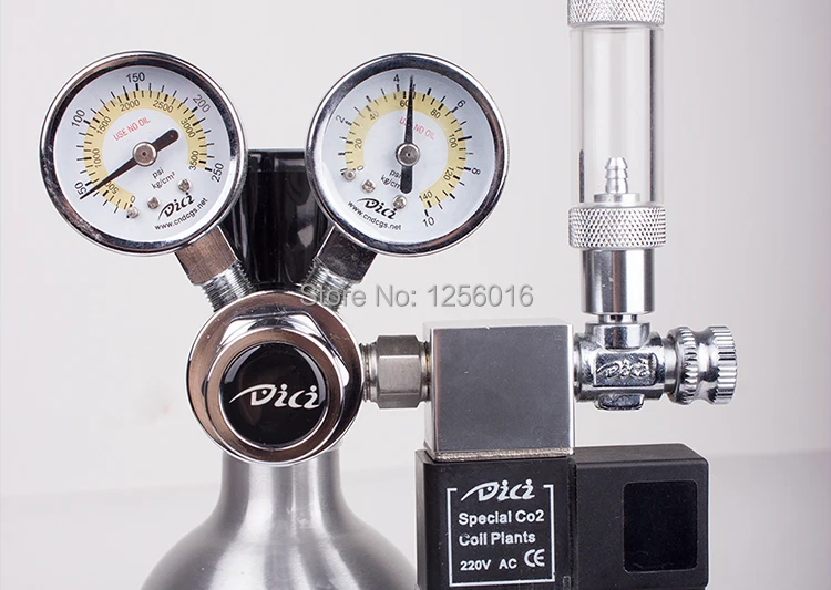 Aquarium DICI CO2 Regulator DC01-01 Dual Gauge Solenoid Check Valve Speed control bubble counters Cylinders Pressure | Дом и сад