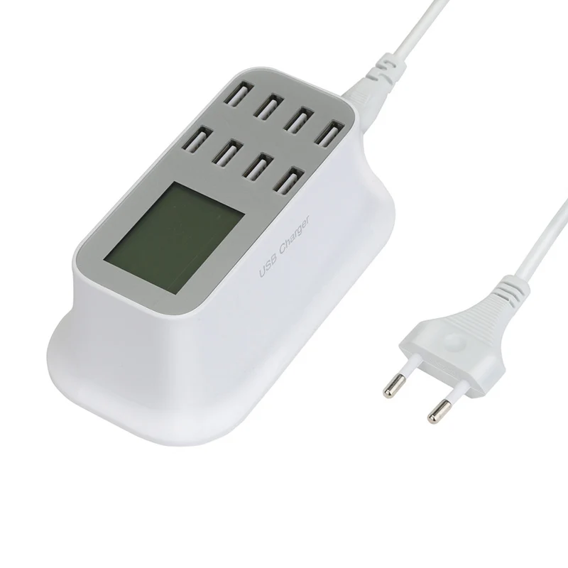 8 Port Portable USB Wall Charger Smart Charging US EU Adapter USB Socket With LED Green Display For smart phone