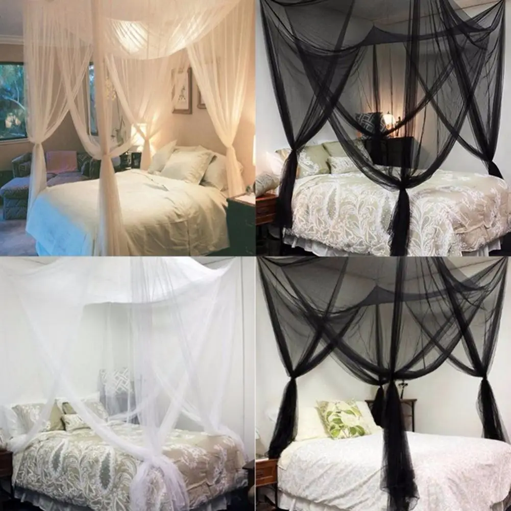 

TPFOCUS 4 Corner Post Mosquito Net Full Queen King Size Bed Canopy Decoration