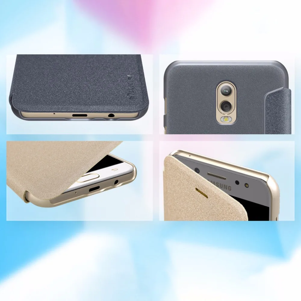 Nillkin для Samsung Galaxy C7 чехол Чехол из искусственной кожи с защелкой для Galaxy J7+ C8 флип чехол противоударный защитный щит