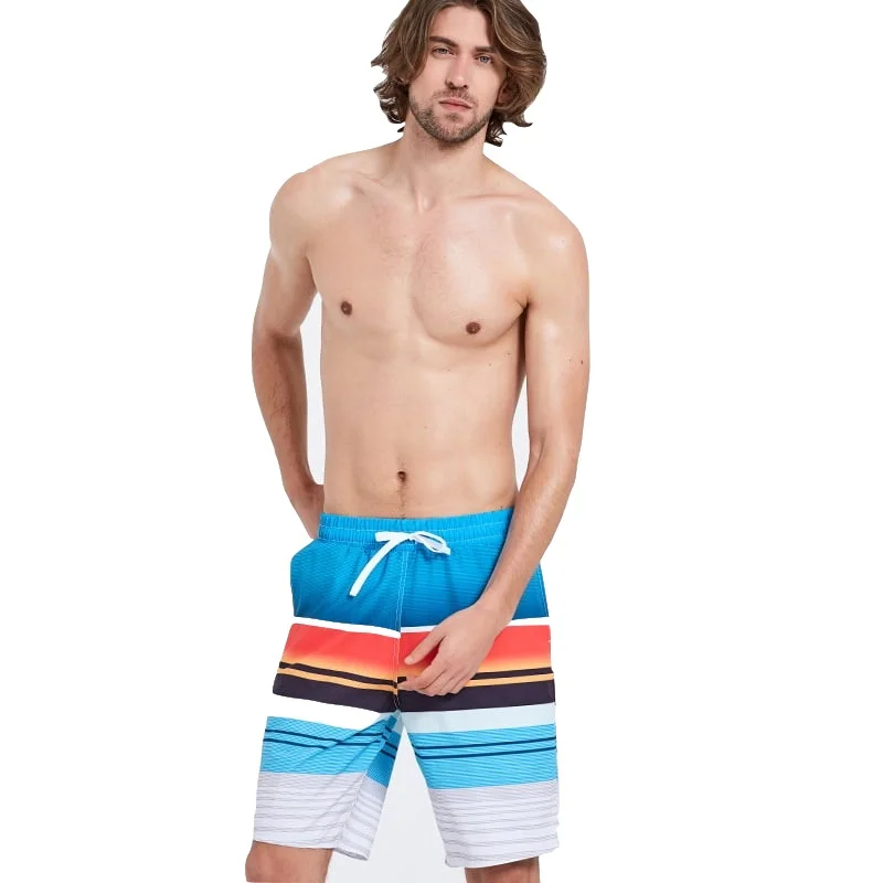 Drawstring Men Surf Beach Board Shorts Swimwear 2018 Swimsuit Boxer