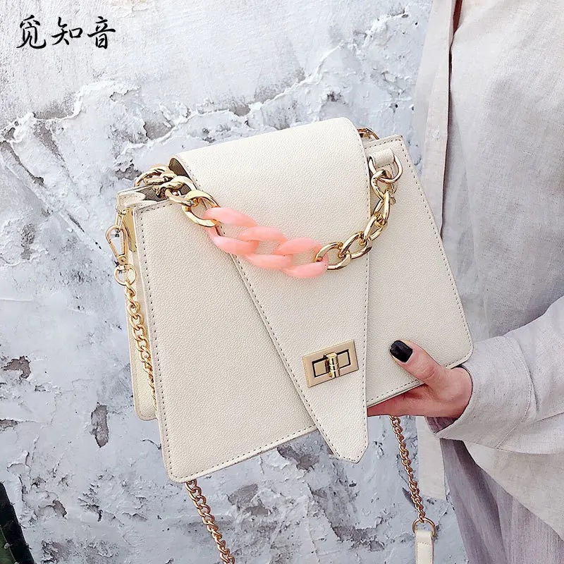 

Luxury Brand Handbag 2019 Fashion New Quality Pu Leather Women's Designer Handbag Chain Tote Bag Lock Shoulder Messenger Bag